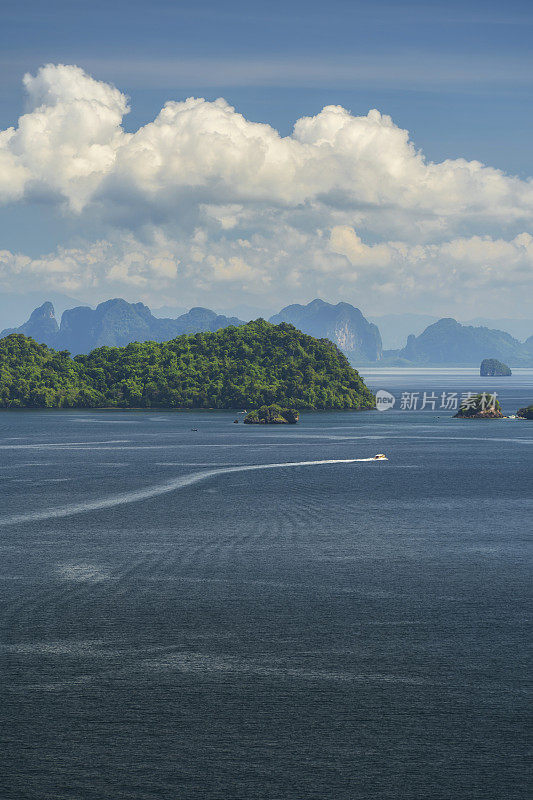 Krabi省，泰国，Koh Hong岛景观景观360度。